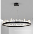 New Style Crystal Modern Circle Pendant Lamp